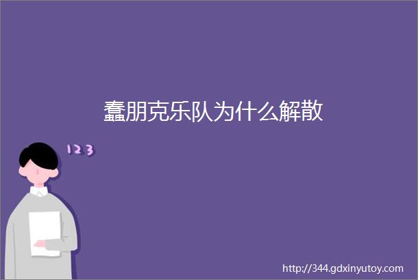 蠢朋克乐队为什么解散