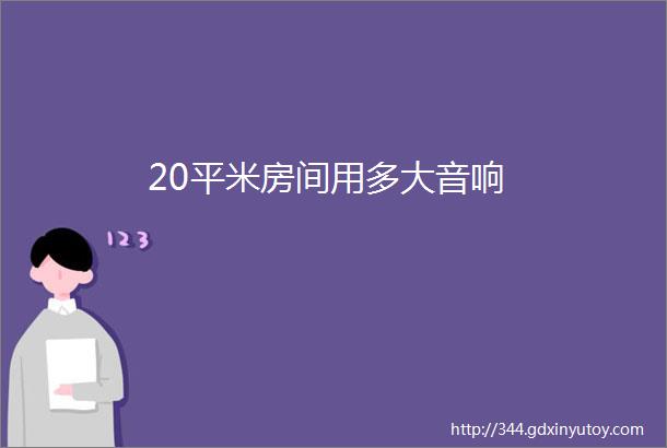 20平米房间用多大音响